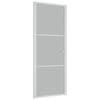 vidaXL Puerta interior de vidrio y aluminio blanco mate 83x201,5 cm