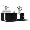 vidaXL Set de muebles de sal&oacute;n TV 8 piezas madera ingenier&iacute;a negro