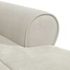 vidaXL Sill&oacute;n reclinable con coj&iacute;n Crema 91 x 157 x 91 cm Terciopelo