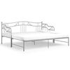 vidaXL Estructura sof&aacute; cama extra&iacute;ble sin colch&oacute;n metal gris 90x200 cm