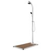 vidaXL Ducha de jard&iacute;n con base marr&oacute;n 220 cm aluminio