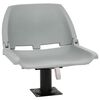 vidaXL Asientos plegables de barco sin coj&iacute;n gris 2 uds 48x51x41 cm