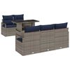 vidaXL Conjunto de sof&aacute; de jard&iacute;n 6 uds. 5-N&uacute;mero de plazas Gris