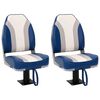 vidaXL Asientos de barco 2 uds con pedestal giratorio 360&deg;
