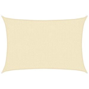 vidaXL Toldo de vela crema HDPE 160 g/m&sup2; 2x3 m