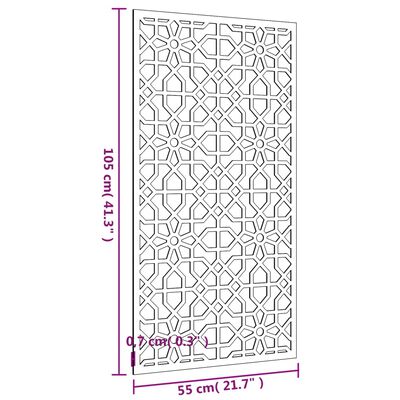 vidaXL Adorno de pared de jardín acero corten diseño morisco 105x55 cm