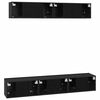 vidaXL Conjunto de mueble de TV 5 pcs Roble Negro Madera de ingeniería