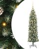 vidaXL &Aacute;rbol Navide&ntilde;o Artificial Delgado Verde y blanco 120 cm