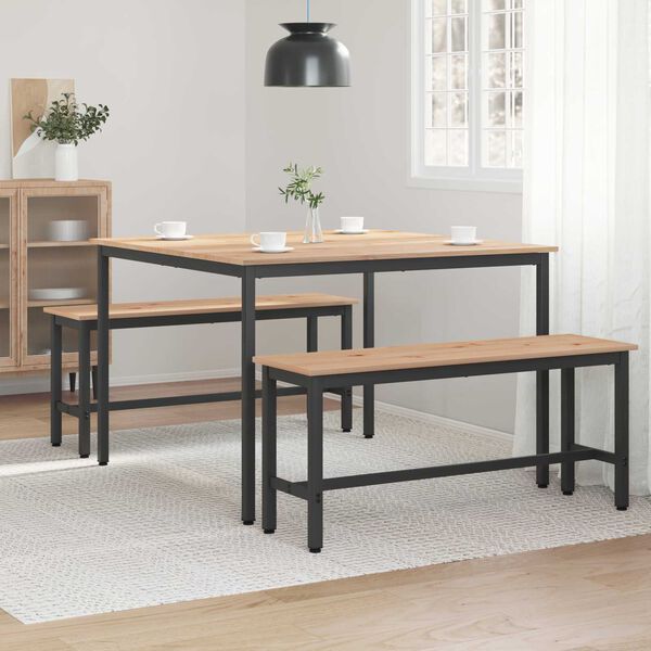 vidaXL Mesa de Comedor Natural 110 x 110 x 75 cm Madera de pino macizo