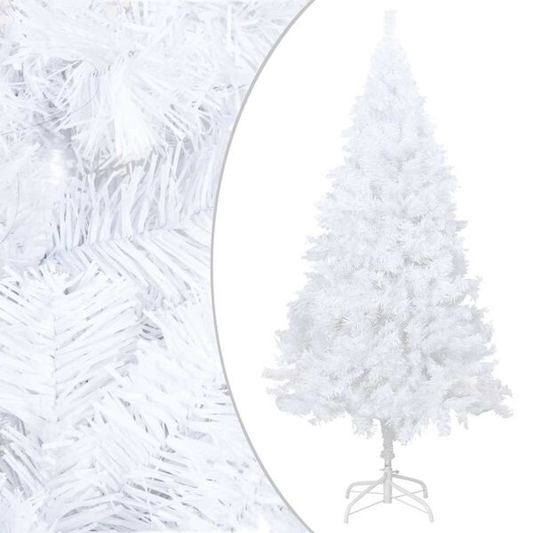 vidaXL &Aacute;rbol de Navidad preiluminado con luces y bolas blanco 240 cm