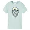 Camiseta infantil con rayas verde menta claro 140