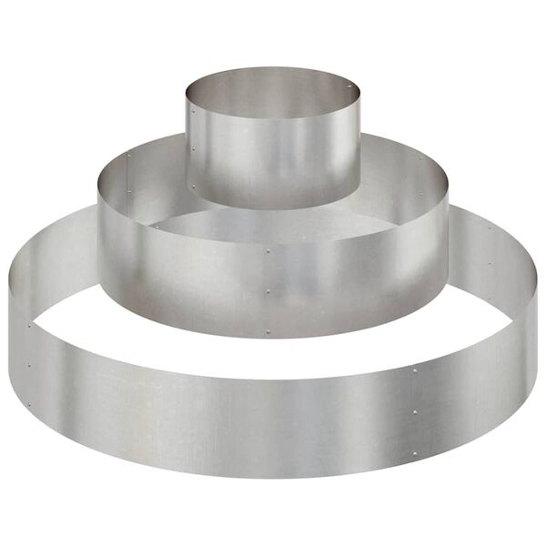 vidaXL Maceta para Jardín Plateado 120 x 120 x 20 cm Acero inoxidable