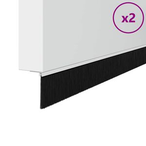 vidaXL Sellos de cepillo de puerta atornillables 2 pcs 100 cm