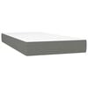 vidaXL Cama box spring con colch&oacute;n tela gris oscuro 80x200 cm
