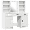 vidaXL Conjunto de mesa de vestidor con LED 3 uds.