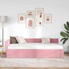 vidaXL Estructura de cama en esquina Rosa 80 cm x 200 cm Terciopelo
