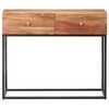 vidaXL Mesa consola de madera de acacia rugosa 90x35x75 cm
