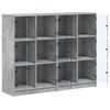 vidaXL Estantería con puertas madera de ingeniería gris 136x37x109 cm
