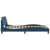 vidaXL Estructura de cama con cabecero Dover terciopelo azul 140x200 cm