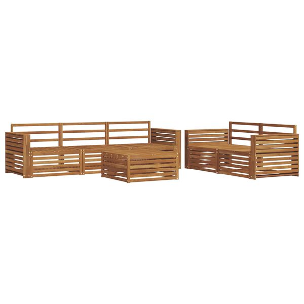 vidaXL Conjunto de sof&aacute;s de exterior 6 pcs Natural