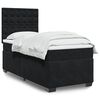 vidaXL Cama box spring con colch&oacute;n terciopelo negro 80x200 cm