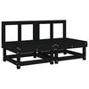 vidaXL Sof&aacute;s centrales de jard&iacute;n 2 uds madera maciza de pino negro