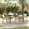 vidaXL Conjunto de Comedor de Jardín 5 pcs Beige ratán sintético