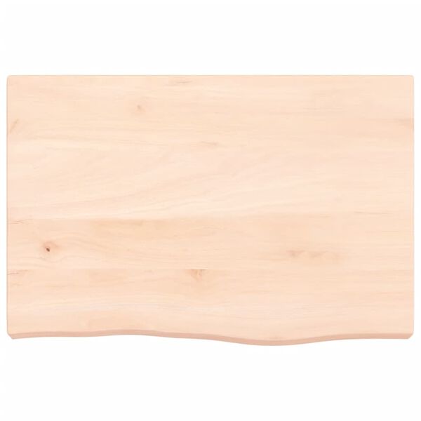 vidaXL Encimera de ba&ntilde;o madera maciza sin tratar 60x40x(2-6) cm