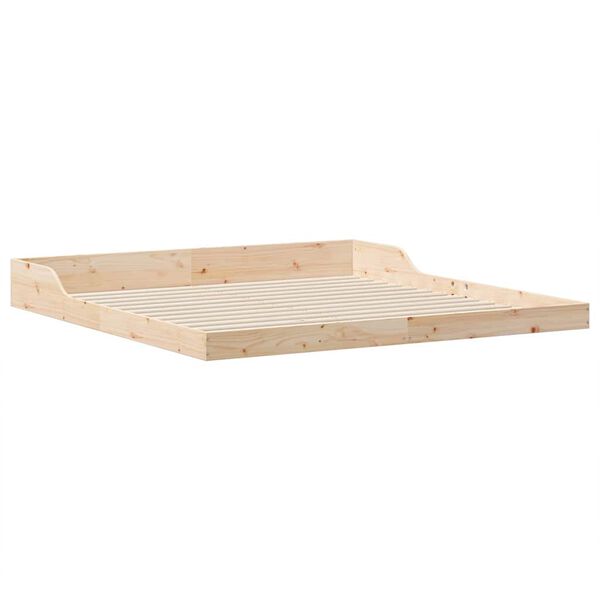 vidaXL Estructura de cama Marr&oacute;n 180 x 200 cm Madera de pino macizo