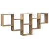 vidaXL Estante de pared madera ingenier&iacute;a roble artesanal 159x18x66 cm