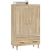 vidaXL Aparador madera contrachapada color roble Sonoma 70x31x115 cm