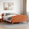 vidaXL Estructura de cama sin colchón madera maciza marrón 120x190 cm