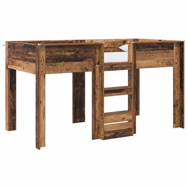 vidaXL Cama Litera para Ni&ntilde;os con colch&oacute;n Madera vieja 100 x 200 cm