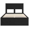 vidaXL Estructura de cama Negro 120 x 200 cm Madera de pino macizo