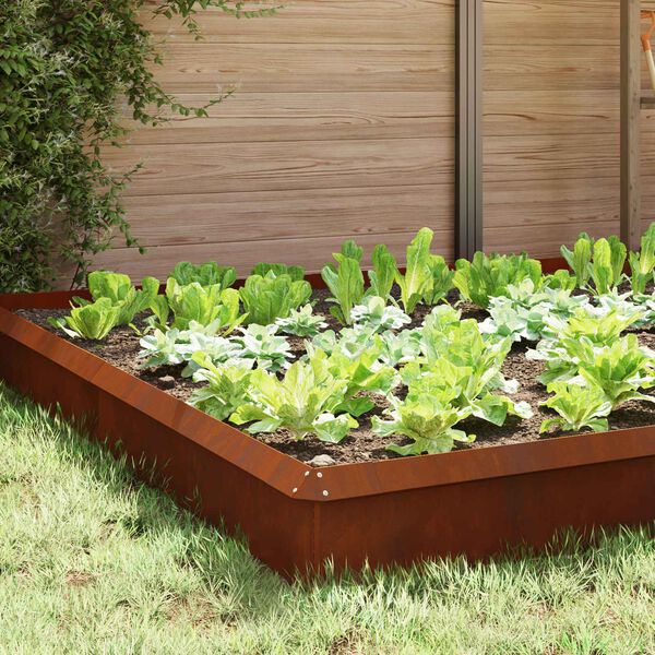 vidaXL Cercas para caracoles 16 pcs Oxidado Acero autopatinable