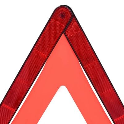 vidaXL Triángulos de advertencia de tráfico 10 uds rojo 75x75x100 cm