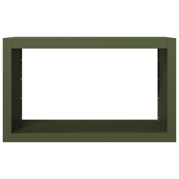 vidaXL Le&ntilde;ero de acero verde 100x40x80 cm