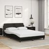 vidaXL Estructura de cama Dover cuero sint&eacute;tico negro 140x190 cm