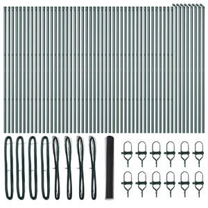 vidaXL Poste de Valla Gris 100 x 1,4 m (malla de 36 mm) Acero y PVC