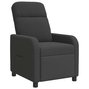 vidaXL Recliner Gris oscuro Boucl&eacute;