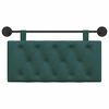 vidaXL Cabecera Colgante Verde oscuro 100 x 55 x 7 cm tela