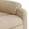 vidaXL Sillón eléctrico reclinable elevable tela microfibra crema