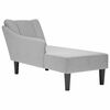vidaXL Chaise longue con reposabrazos derecho tela gris nube