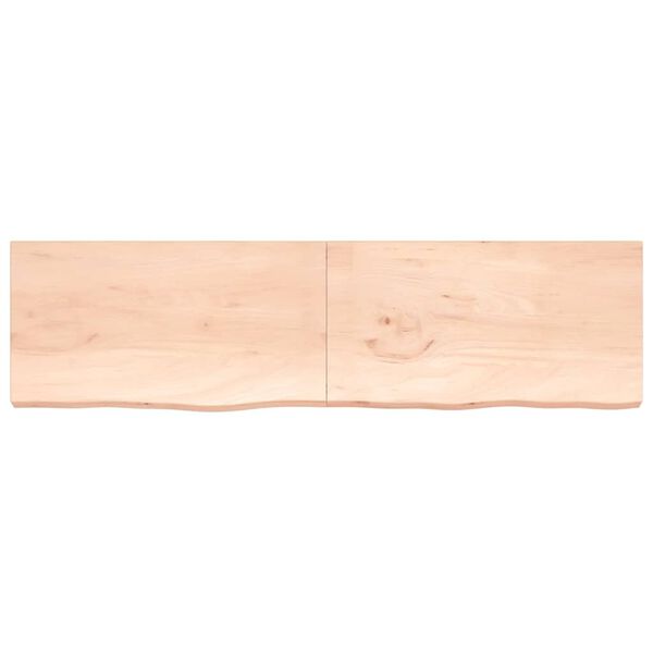 vidaXL Estante de pared madera maciza roble sin tratar 220x60x(2-6) cm