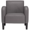 vidaXL Sill&oacute;n con reposabrazos gris 54 cm cuero sint&eacute;tica