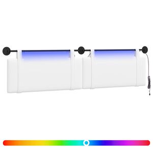 vidaXL Cabecero colgante Blanco Tela