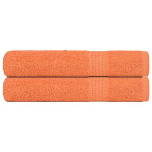 vidaXL Toallas de sauna FROGN 2 uds naranja 80x200 cm 360 g/m&sup2;