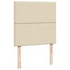 vidaXL Estructura de cama otomana con colchones tela crema 160x200cm