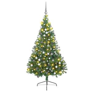 vidaXL &Aacute;rbol de Navidad Artificial Preiluminado Verde 180 cm PVC