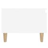 vidaXL Mesa auxiliar de madera contrachapada blanco 50x46x35 cm